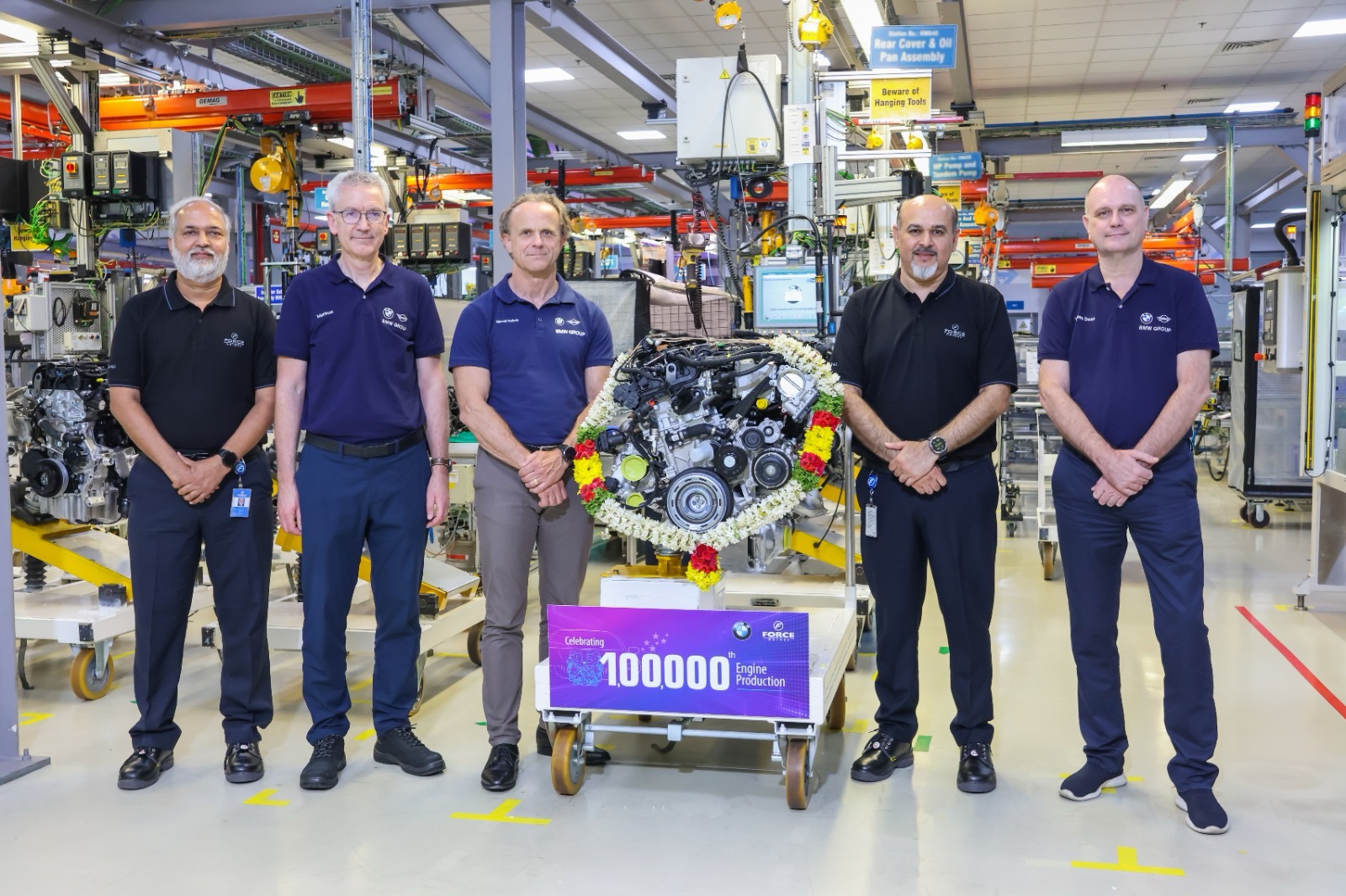 Force Motors along with BMW Group India Celebrates the Roll-Out of its100,000th engine from the Chennai Plant