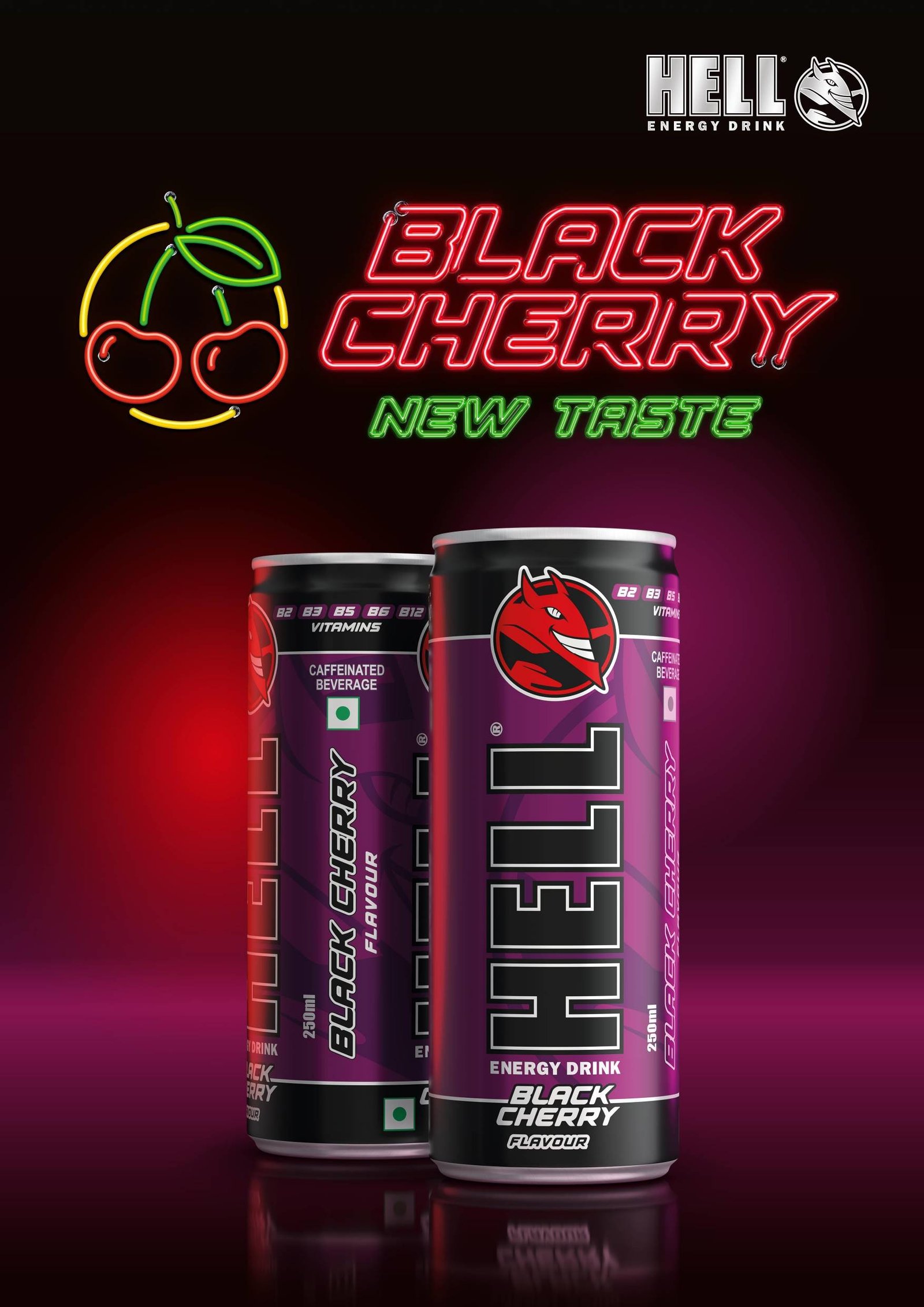 HELL ENERGY DRINK Launches Electrifying New Premium Energy Drink, HELL ENERGY DRINK – BLACK CHERRY