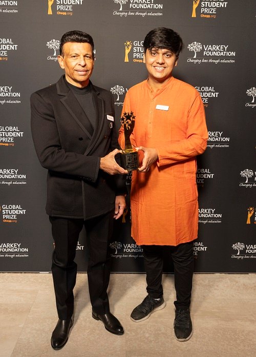 Bihari Winner of USD 100,000 Global Student Prize Returns Home, Calls for an "Entrepreneurship Revolution" to Empower India's Underserved Youth