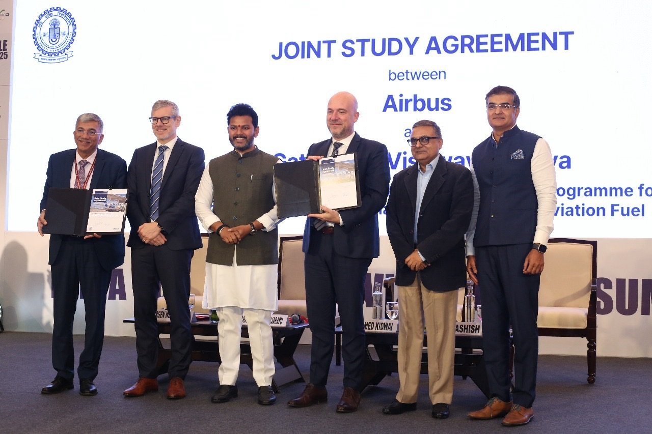 Airbus, Gati Shakti Vishwavidyalaya forge agreement to pioneer waste-to-sustainable aviation fuel R&D in India