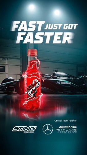 Blink and You'll Miss it: Sting Energy Drops a 2-second ad with Mercedes-AMG PETRONAS F1 Team