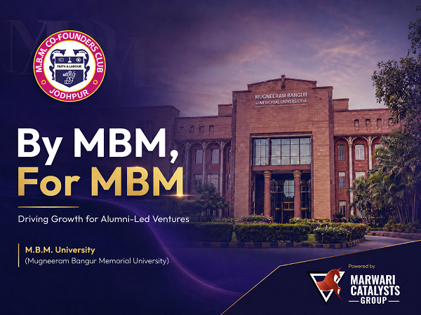 MBM Co-founders Club by Marwari Catalysts Group Selects First Three Startups, Next Batch to Open Soon