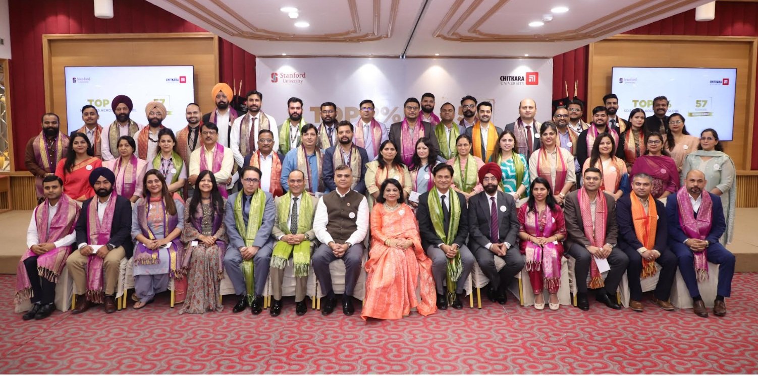 Chitkara University's 57 Researchers Feature Among the World's Top 2 Percent Scientists in Stanford–Elsevier Report